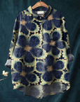 Avielle | Women's Vintage Floral Art Print Casual Shirt