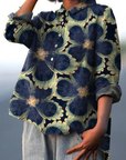 Avielle | Women's Vintage Floral Art Print Casual Shirt