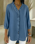 Abigail™ Elegant Denim Blouse