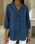 Abigail™ Elegant Denim Blouse