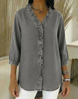 Abigail™ Elegant Denim Blouse