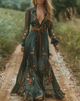 Bella | Women Boho Ruffled Maxi Dress