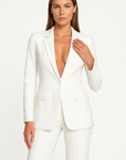Olivia | Women’s Plunging Trouser Suit Set Single Button
