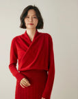 Rose | Women’s Elegant Wrap Crossover Chic Sweater