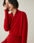 Rose | Women’s Elegant Wrap Crossover Chic Sweater