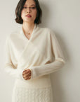 Rose | Women’s Elegant Wrap Crossover Chic Sweater