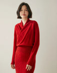 Rose | Women’s Elegant Wrap Crossover Chic Sweater