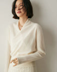 Rose | Women’s Elegant Wrap Crossover Chic Sweater
