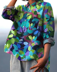 Adriana | Summer Forest Art Printed Women's Casual  Shirt