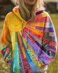 Laura™ - Bohemian Multicolor Patchwork Hoodie